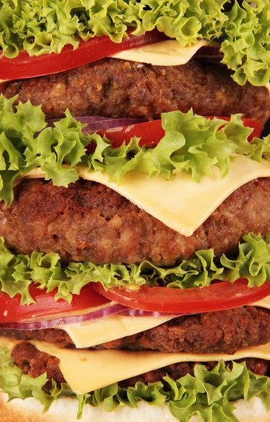 Delicioso detalhe hambúrguer — Fotografia de Stock