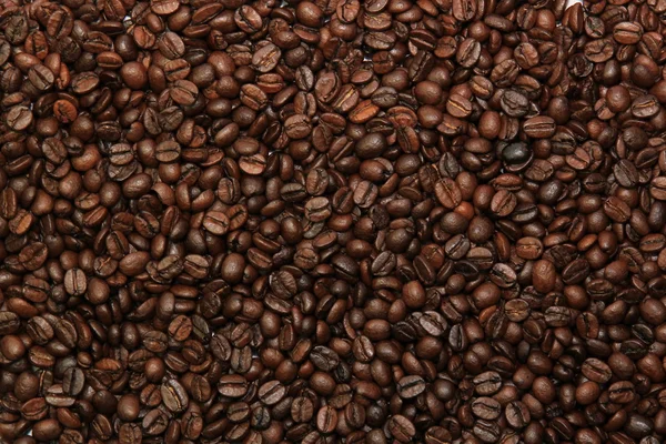 Koffiebonen op doek — Stockfoto