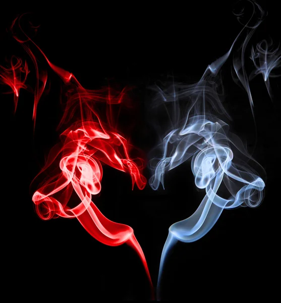 Colored smoke banner — Stock Photo, Image