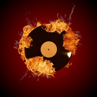 Burning disc clipart