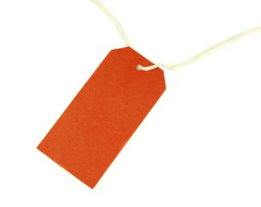 boş etiket beyaz arkaplanda izole edildi