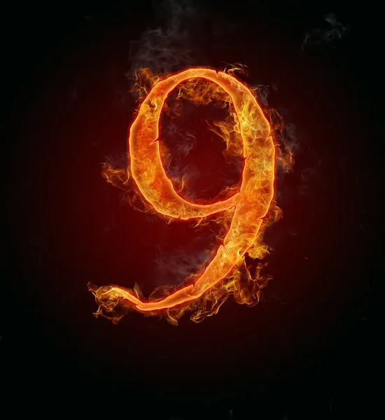 Número de fuego "9 " —  Fotos de Stock