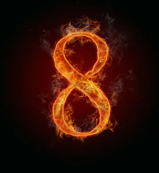 Número de fuego "8 " —  Fotos de Stock