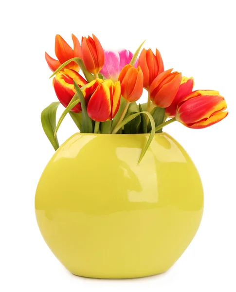 Tulipany w wazonie — Zdjęcie stockowe