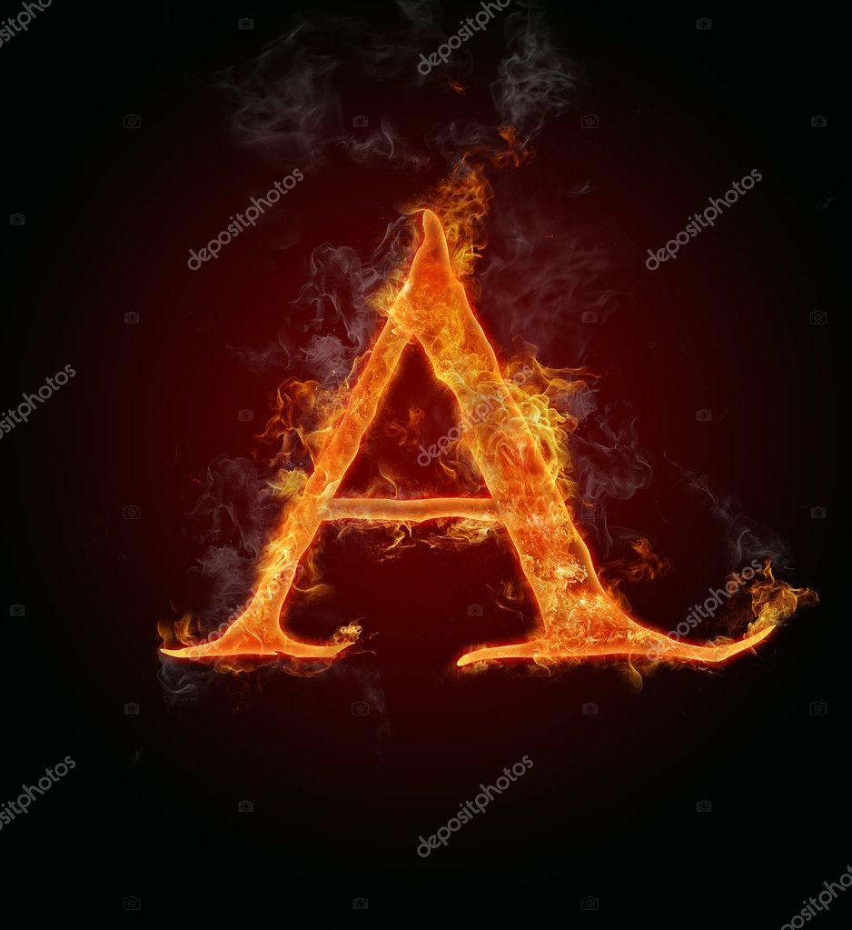 Flaming font, letter A Stock Photo by ©jag_cz 6017913