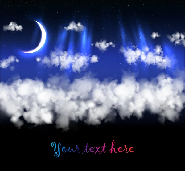 Moon light landskap — Stockfoto
