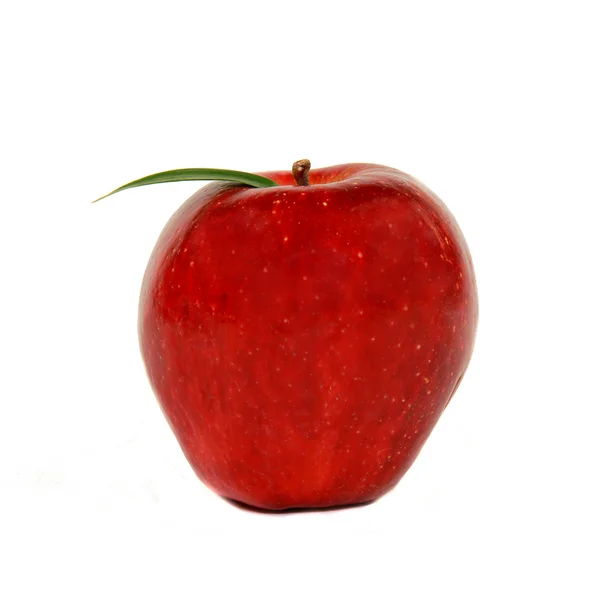 Apel merah diisolasi pada latar belakang putih — Stok Foto