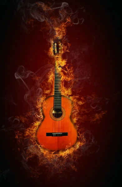 Пожарная гитара — стоковое фото