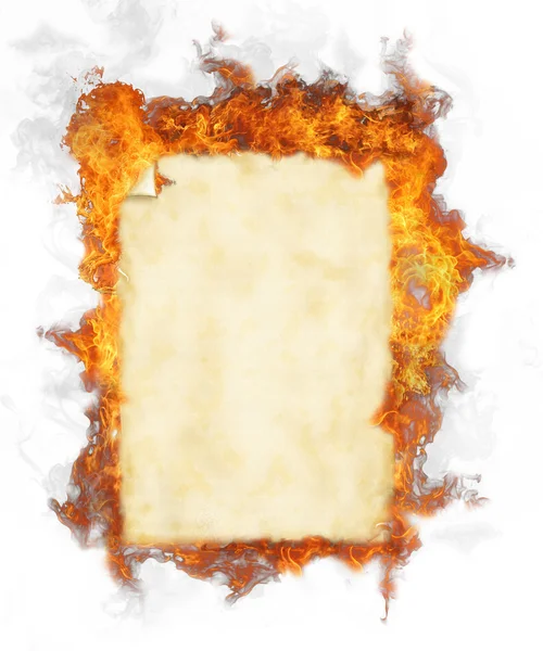Burning grunge paper — Stock Photo, Image