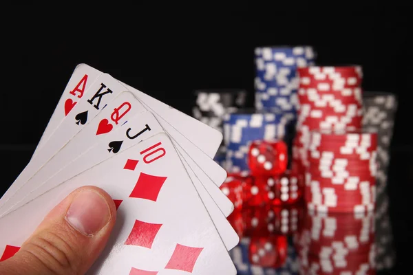 Giocare a poker — Foto Stock