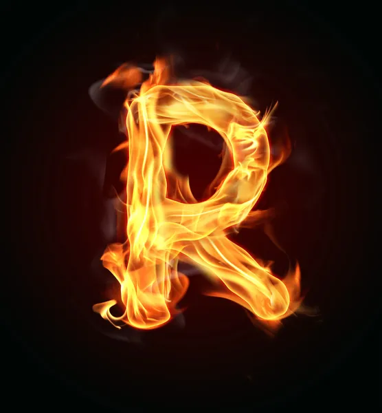 Carta de fogo — Fotografia de Stock