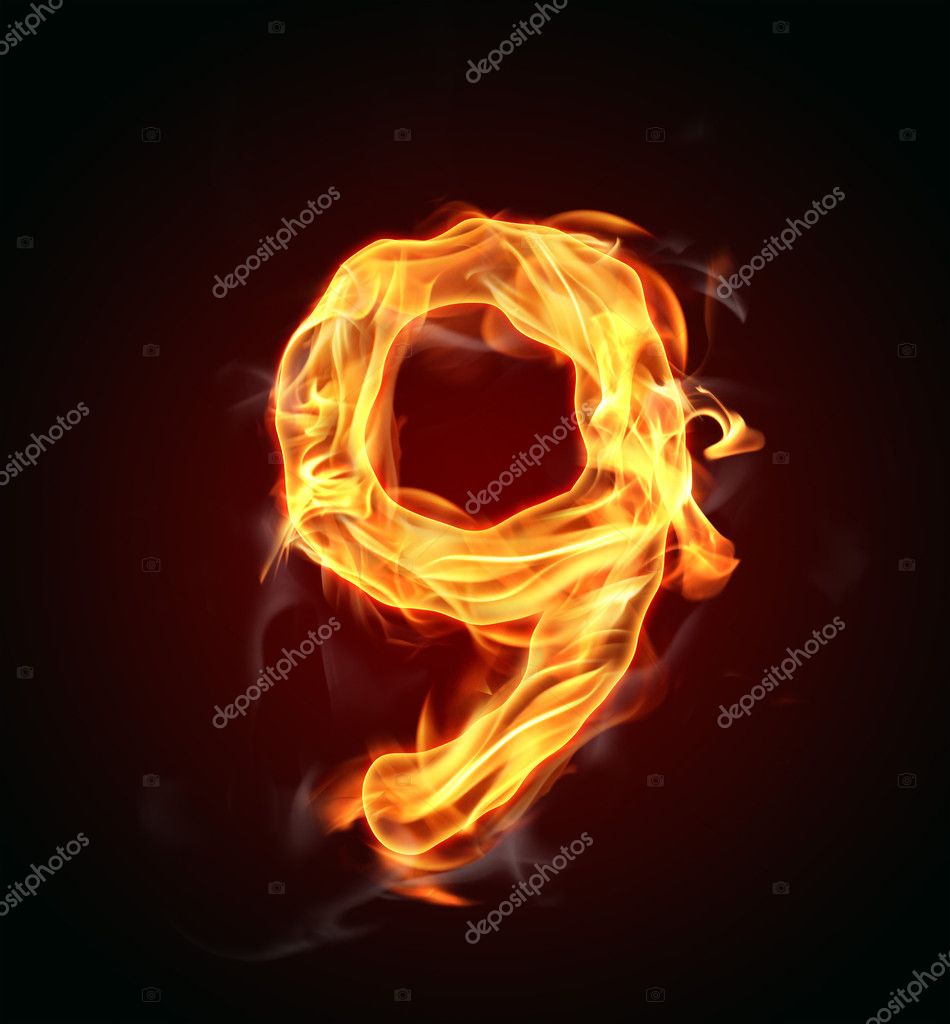 Fire number quot 9 quot Stock Photo by ©jag cz 6339664 Fire number quot 9 quot Stock Photo by ©jag cz 6339664