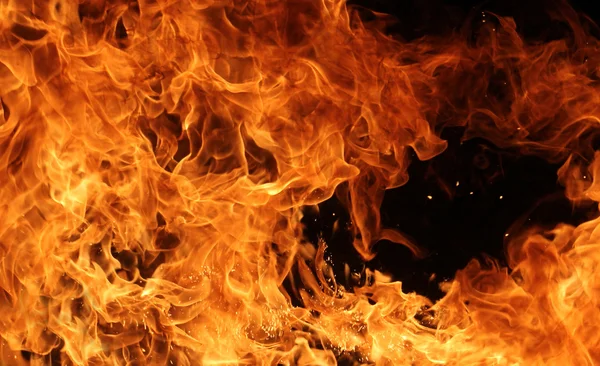 Fire flames detalj — Stockfoto