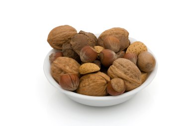 A bowl oh healthy mixed nuts clipart