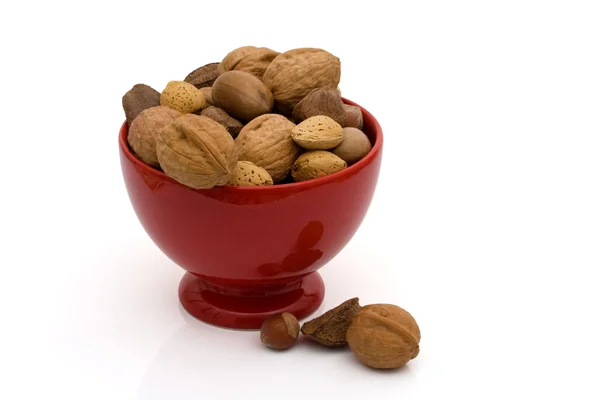 A bowl of healthy mixed nuts — Stock Photo, Image