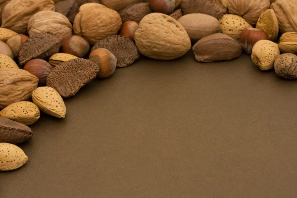 Hranice budovat zdravé směsi ořechů — Stock fotografie