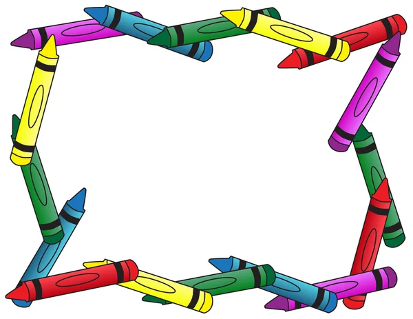 Crayon Border — Stock Photo, Image