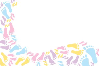 Colourful footprint Background clipart