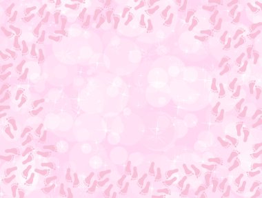 Baby Pink footprint Background clipart