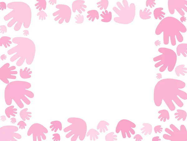 Baby pink handprint Background — Stock Photo, Image