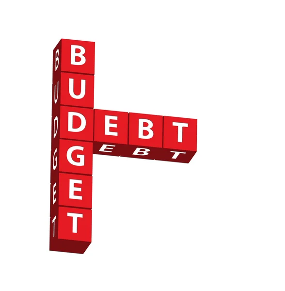 Haushalt und Schulden — Stockfoto