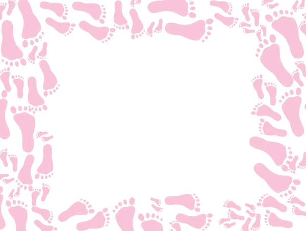 Baby pink footprint Background — Stock Photo, Image