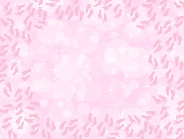 赤ちゃんフット プリントのピンクの背景 — ストック写真