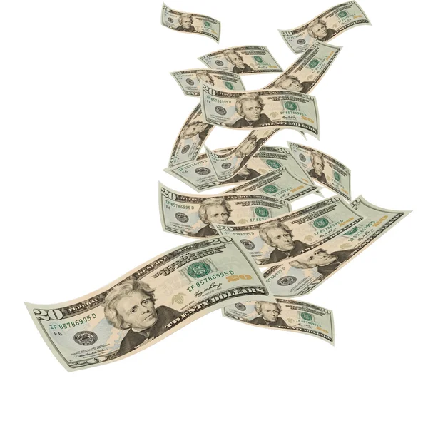 Floating Money dollars — Stock Photo, Image