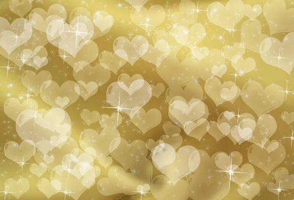Gold Heart Background — Stock Photo, Image
