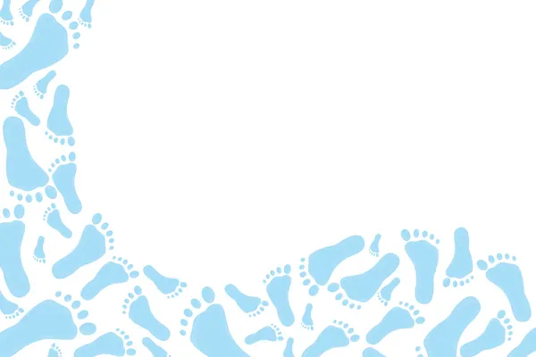 Baby Blue footprint Background — Stock Photo, Image
