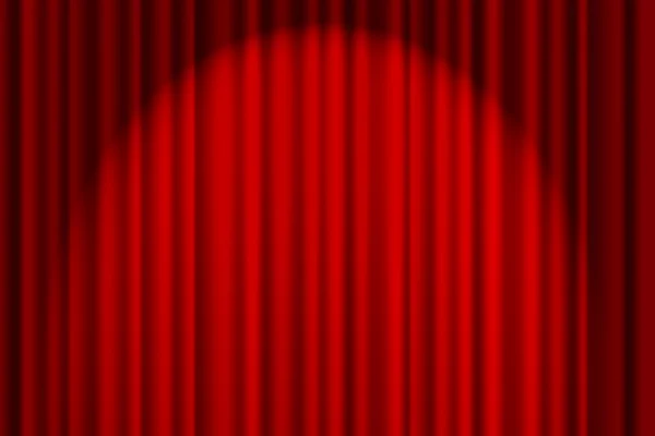 Red Curtain on stage — Stock Photo, Image