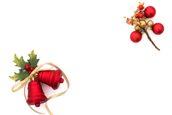 Красные рождественские колокола — стоковое фото