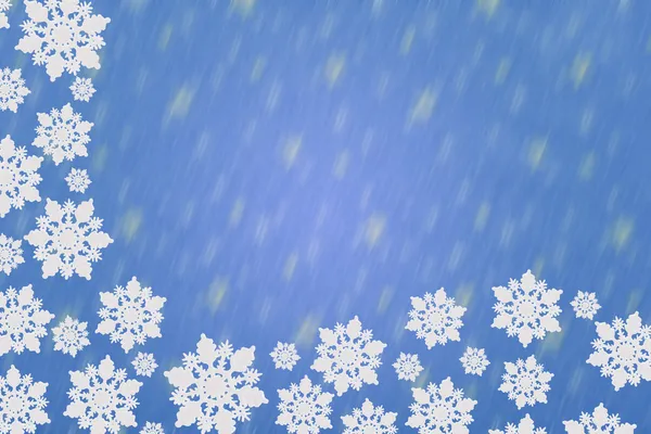 Borda floco de neve — Fotografia de Stock