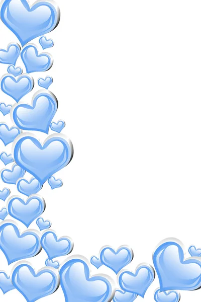 Голубой фон сердца — стоковое фото