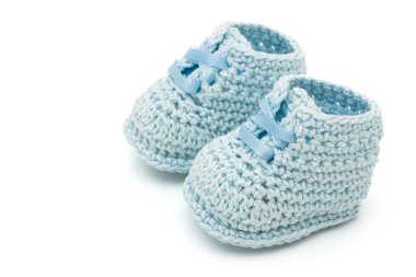 Blue Baby Booties clipart