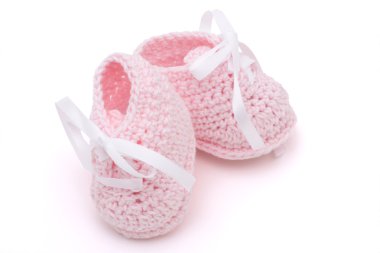 Pink Baby Booties clipart