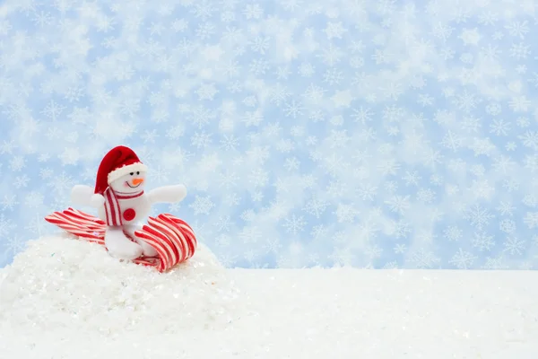 Boneco de neve se divertindo — Fotografia de Stock