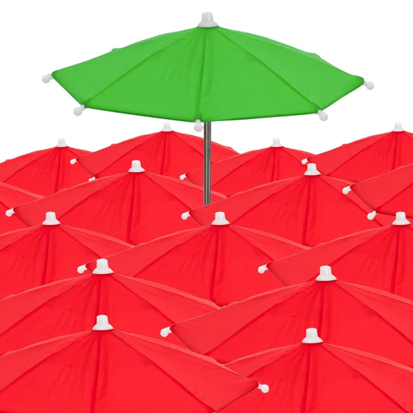 Red umbrellas — Stock Photo, Image