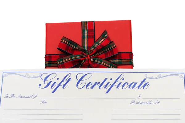 Certificado de presente de Natal — Fotografia de Stock