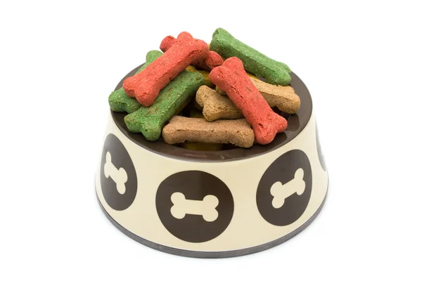 Una ciotola di dolcetti per cani — Foto Stock