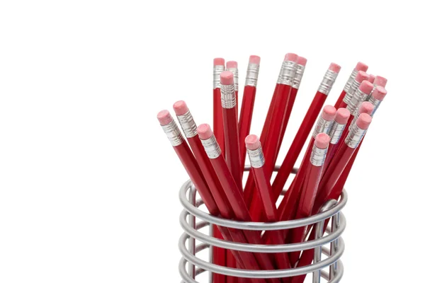 Červené tužky — Stock fotografie