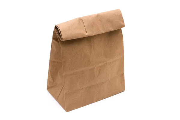 Brązowego papieru torby obiad — Zdjęcie stockowe