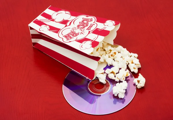 Film i popcorn — Zdjęcie stockowe