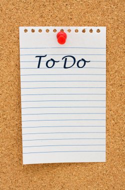 Making your to do list clipart