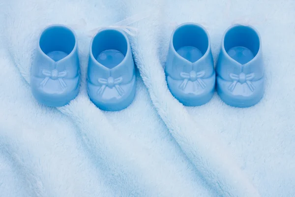 Chaussons bébé bleu — Photo