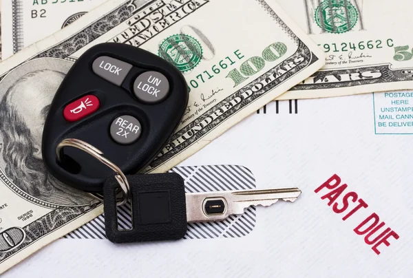 Past due car payment — Stock Photo, Image