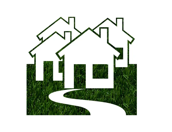 Milieuvriendelijke groene huizen — Stockfoto