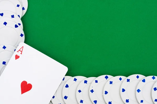 Poker chip kenarlık — Stok fotoğraf