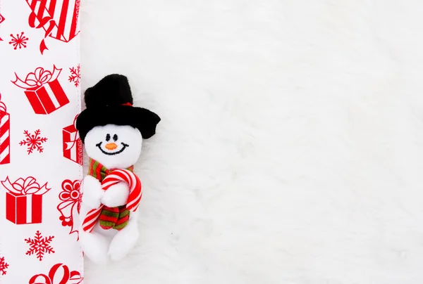 Boneco de neve fronteira — Fotografia de Stock