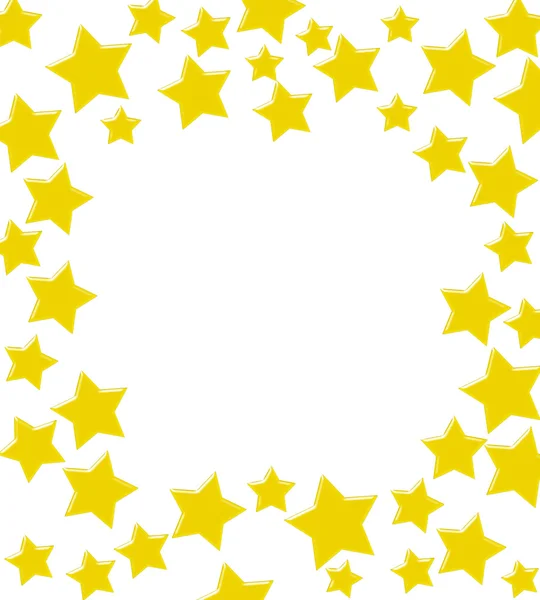 Граница золотой звезды — стоковое фото